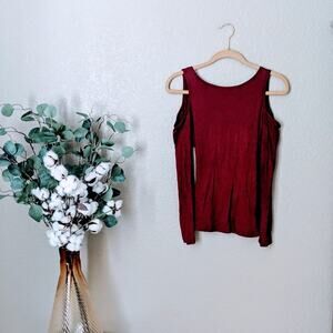 Charlotte Russe Maroon Open Back Sz S